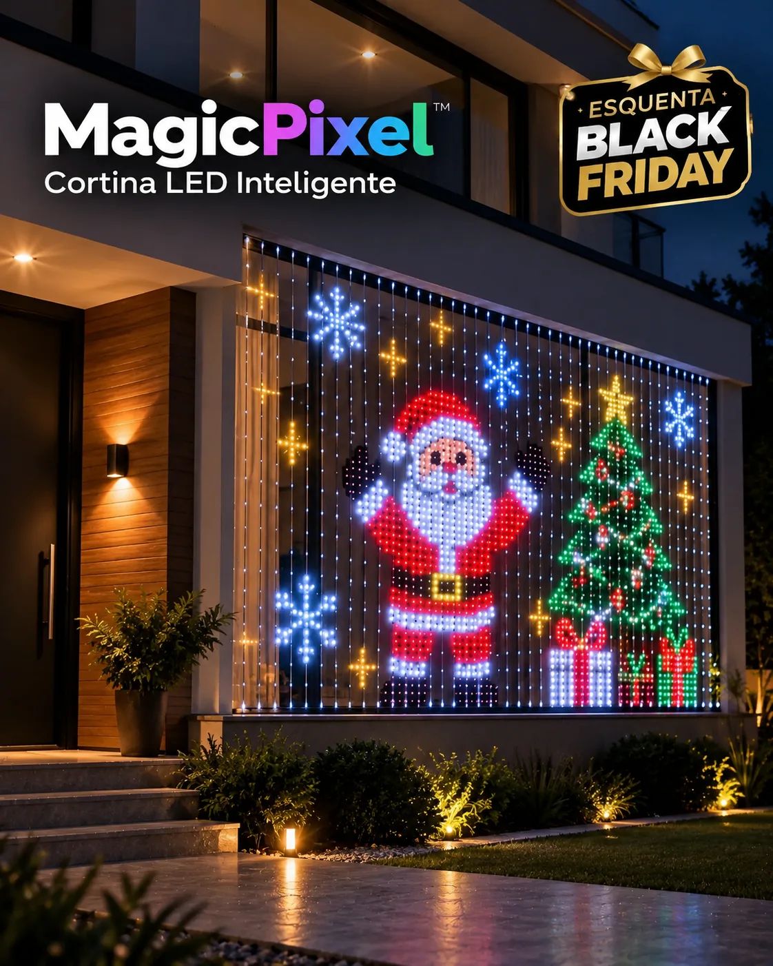 MagicPixel™ — Cortina inteligente RGB com app e DIY