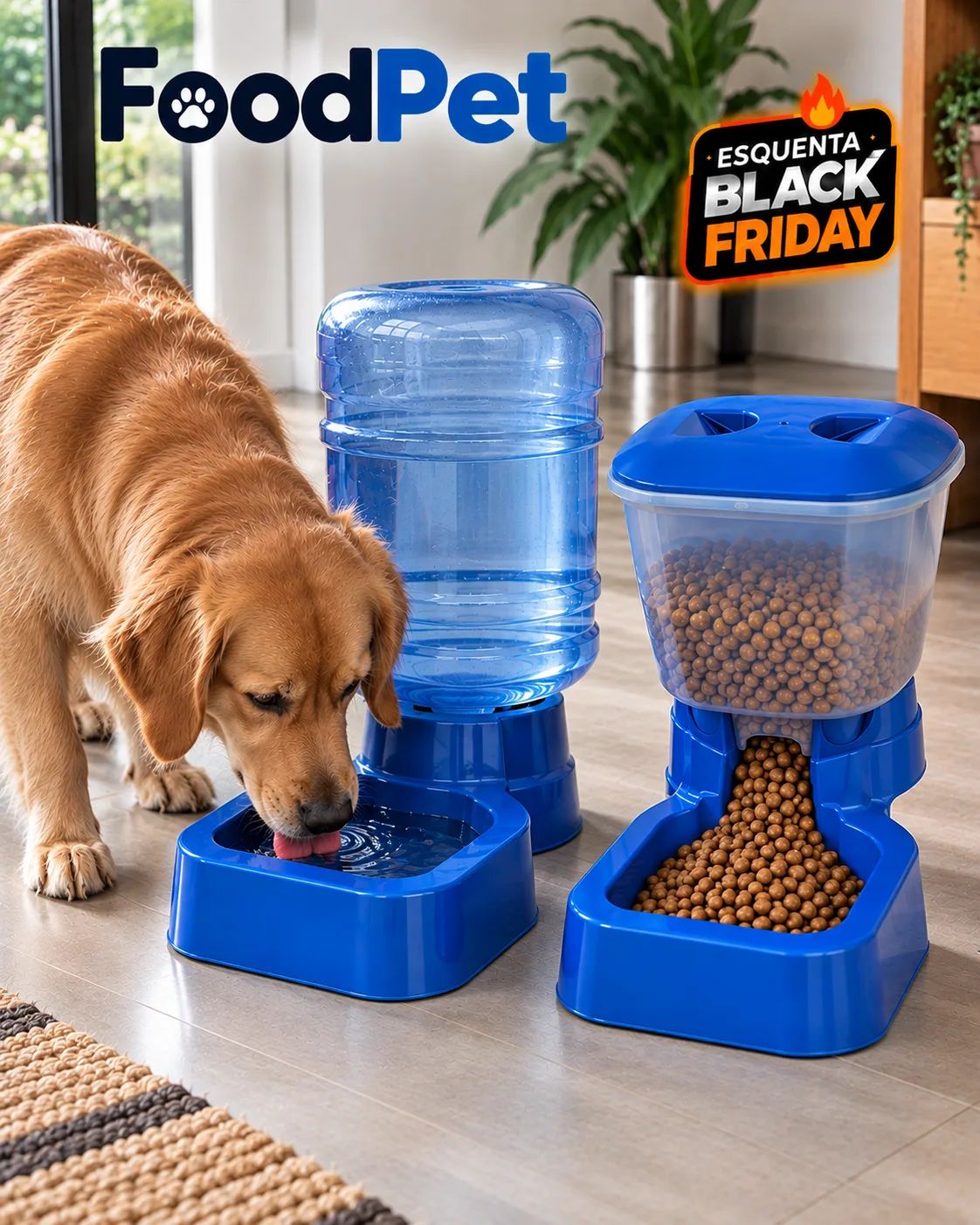 FoodPet™ — Kit Comedouro e Bebedouro Automático 18L